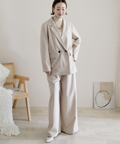 ECRIRE（エクリール）の「【ECRIRE by 陽】バックリボンサロペット【セットアップ対応】（ワンピース・レディース・ブラック/グレー/ベージュ・M）」の19枚目の写真