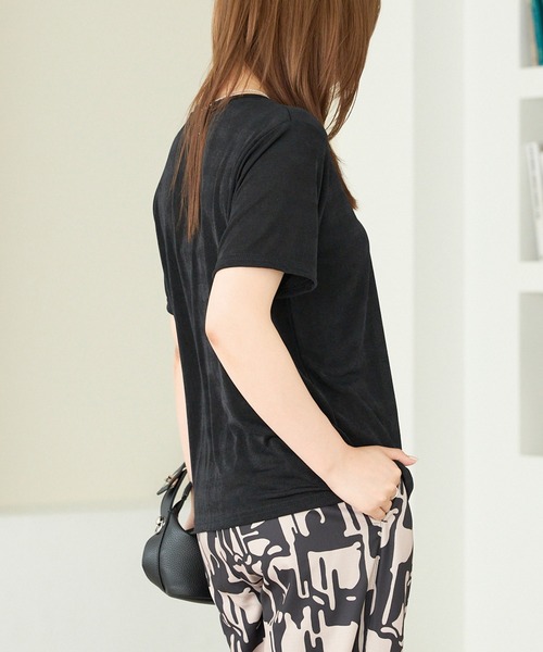 LAVEANGE（ラビアンジェ）の「シャイニーTシャツ（Tシャツ/カットソー・レディース・オレンジ/ブラウン/ブラック/グリーン・M/LL/3L/4L/5L）」の10枚目の写真