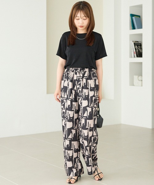 LAVEANGE（ラビアンジェ）の「シャイニーTシャツ（Tシャツ/カットソー・レディース・オレンジ/ブラウン/ブラック/グリーン・M/LL/3L/4L/5L）」の13枚目の写真