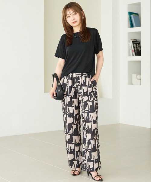 LAVEANGE（ラビアンジェ）の「シャイニーTシャツ（Tシャツ/カットソー・レディース・オレンジ/ブラウン/ブラック/グリーン・M/LL/3L/4L/5L）」の14枚目の写真