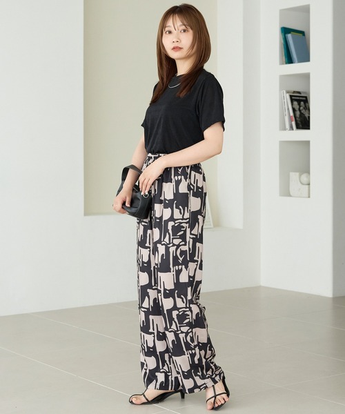 LAVEANGE（ラビアンジェ）の「シャイニーTシャツ（Tシャツ/カットソー・レディース・オレンジ/ブラウン/ブラック/グリーン・M/LL/3L/4L/5L）」の15枚目の写真