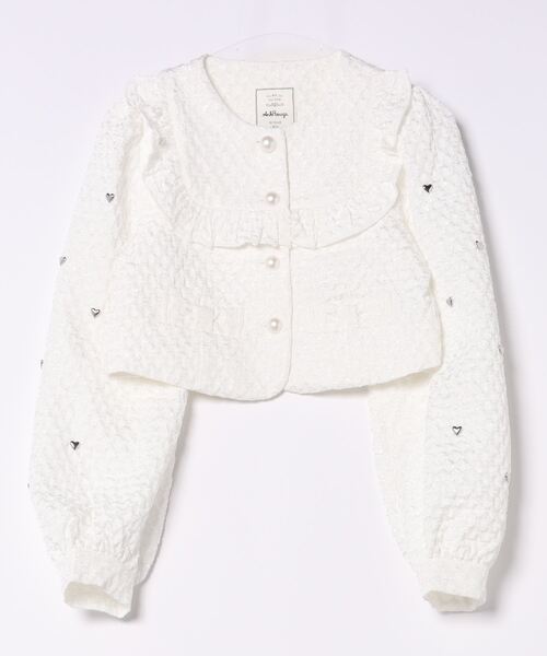 Ank Rouge（アンクルージュ）の「ふくれジャガードハートジャケット（その他アウター・レディース・ブラック/ホワイト・M）」の13枚目の写真