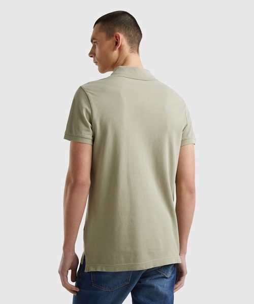 BENETTON (UNITED COLORS OF BENETTON)(ベネトンユナイテッドカラーズオブベネトン)の「ベネトンスリムフィット半袖ポロシャツ(ポロシャツ・メンズ・ライトブルー/ブルーグリーン/ベージュ/パープル・LARGE/MEDIUM/SMALL/X-SMALL)」の5枚目の写真