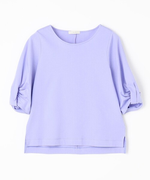 ANY(エニィ)の「シルケットスムース タックスリーブプルオーバー(Tシャツ/カットソー・レディース・ベージュ系/オールドローズ系/ブルー系/スモーキーグリーン系/アイボリー系/ネイビー系・2/3)」の11枚目の写真