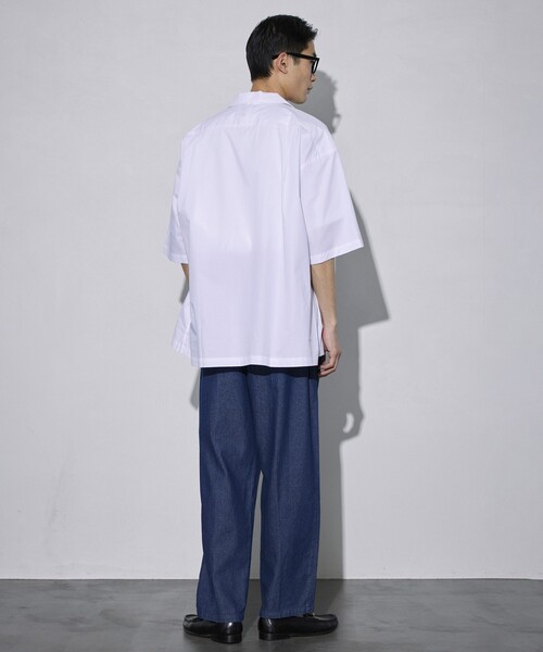 5525Gallery（ゴーゴーニーゴーギャラリー）の「SHIRT FIRSTHAND by 5525gallery/シャツファーストハンド バイ 5525ギャラリー SHFH OPEN COLLAR S/S SHIRTS / オープンカラーショートスリーブシャツ / 半袖シャツ（シャツ/ブラウス・メンズ・ホワイト/ブラック/サックスブルー・M/L）」の6枚目の写真