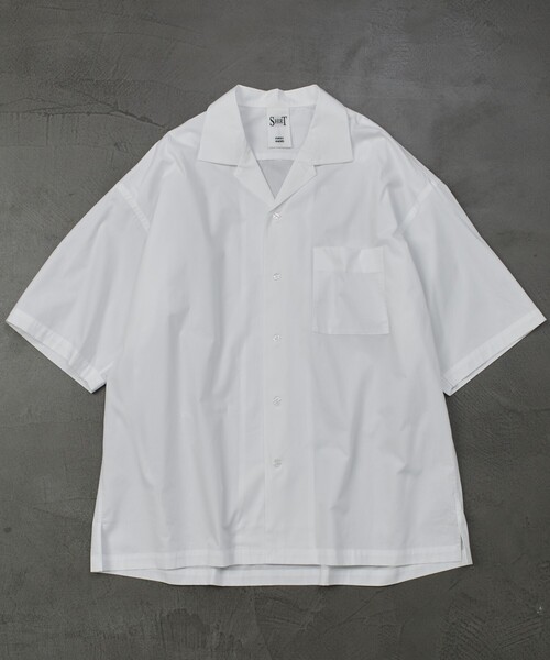 5525Gallery（ゴーゴーニーゴーギャラリー）の「SHIRT FIRSTHAND by 5525gallery/シャツファーストハンド バイ 5525ギャラリー SHFH OPEN COLLAR S/S SHIRTS / オープンカラーショートスリーブシャツ / 半袖シャツ（シャツ/ブラウス・メンズ・ホワイト/ブラック/サックスブルー・M/L）」の8枚目の写真