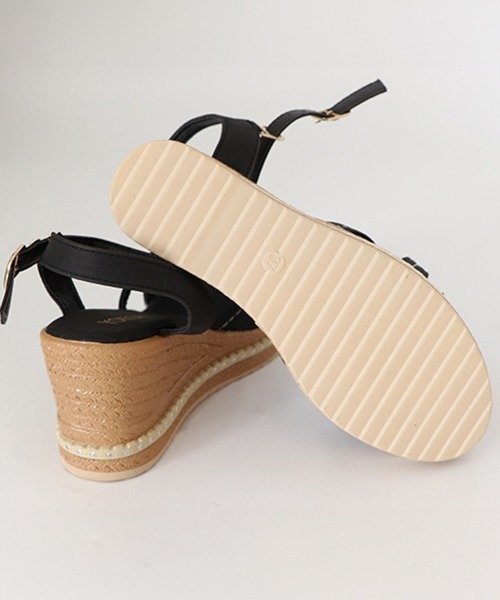 Miniministore(ミニミニストア)の「ウェッジソールサンダル 美脚厚底サンダル(サンダル・レディース・ベージュ/ブラック・24.5cm/23.5cm/23.0cm/24.0cm/22.5cm)」の16枚目の写真