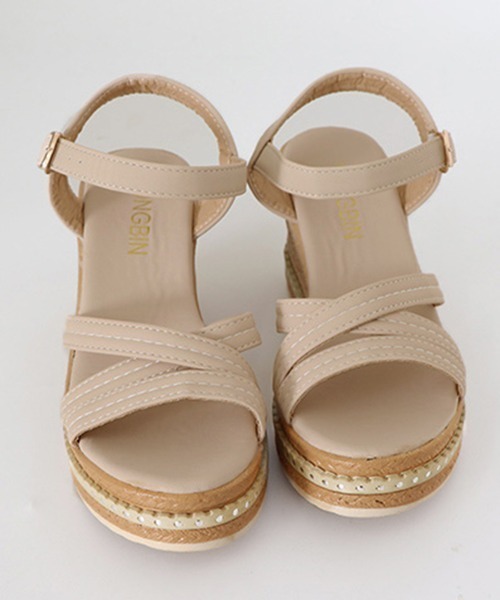Miniministore(ミニミニストア)の「ウェッジソールサンダル 美脚厚底サンダル(サンダル・レディース・ベージュ/ブラック・24.5cm/23.5cm/23.0cm/24.0cm/22.5cm)」の17枚目の写真