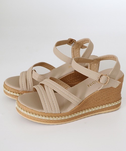 Miniministore(ミニミニストア)の「ウェッジソールサンダル 美脚厚底サンダル(サンダル・レディース・ベージュ/ブラック・24.5cm/23.5cm/23.0cm/24.0cm/22.5cm)」の18枚目の写真