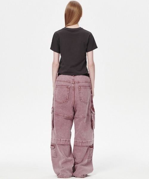 MAHAGRID（マハグリッド）の「『mahagrid/マハグリッド』 BUTTERFLY GOTH CROP TEE/蝶クロップ Tシャツ（Tシャツ/カットソー・レディース・チャコールグレー/ホワイト・FREE）」の4枚目の写真