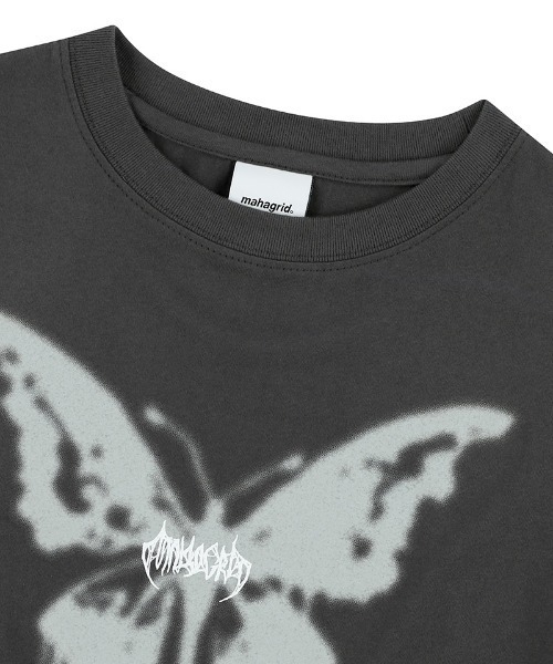 mahagrid/マハグリッド』 BUTTERFLY GOTH CROP TEE/蝶クロップ T