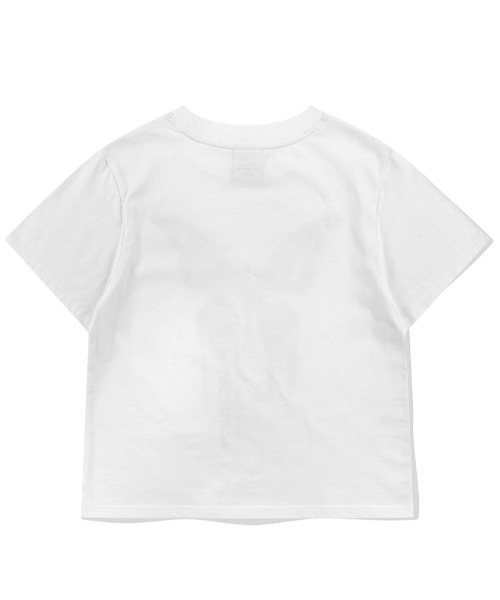 MAHAGRID（マハグリッド）の「『mahagrid/マハグリッド』 BUTTERFLY GOTH CROP TEE/蝶クロップ Tシャツ（Tシャツ/カットソー・レディース・チャコールグレー/ホワイト・FREE）」の6枚目の写真