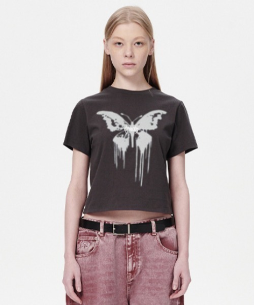 mahagrid■BUTTERFLY GOTH TEE■送料込 BUTTERFLY GOTH TEE[WHITE] - MAHAGRID