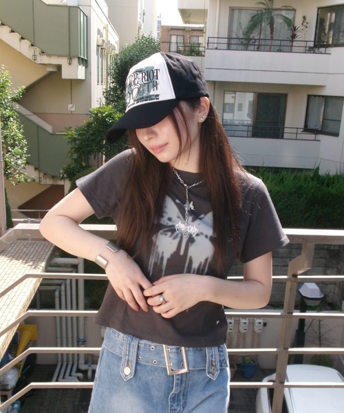 【mahagrid】24SS★ BUTTERFLY GOTH TEE BUTTERFLY GOTH TEE - mahagrid | 60% - Asian Fashion Online Store