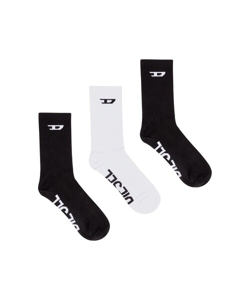 DIESEL(ディーゼル)の「メンズ ソックス 3枚パック(ソックス/靴下・メンズ・その他/ブラック系その他・LARGE/MEDIUM/SMALL)」の1枚目の写真