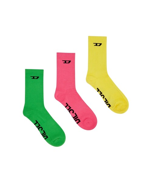 DIESEL(ディーゼル)の「メンズ ソックス 3枚パック(ソックス/靴下・メンズ・その他/ブラック系その他・LARGE/MEDIUM/SMALL)」の3枚目の写真