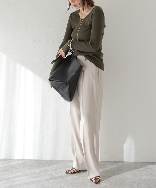 journal standard L'essage(ジャーナルスタンダードレサージュ)の「《追加3》カミーノテレコプルオーバー(Tシャツ/カットソー・レディース・グレー/ブラック系その他/ホワイト系その他・FREE)」の5枚目の写真