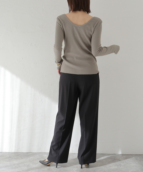 journal standard L'essage(ジャーナルスタンダードレサージュ)の「《追加3》カミーノテレコプルオーバー(Tシャツ/カットソー・レディース・グレー/ブラック系その他/ホワイト系その他・FREE)」の9枚目の写真