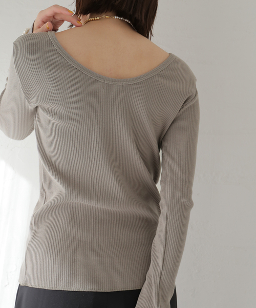 journal standard L'essage(ジャーナルスタンダードレサージュ)の「《追加3》カミーノテレコプルオーバー(Tシャツ/カットソー・レディース・グレー/ブラック系その他/ホワイト系その他・FREE)」の10枚目の写真