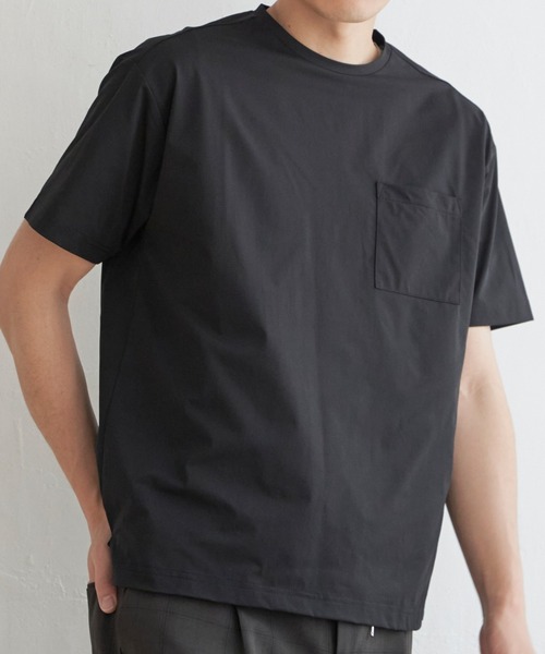 ikka(イッカ)の「GOKU楽AIRポケットTシャツ(Tシャツ/カットソー・メンズ・ネイビー/ベージュ/ブラック/グレー・M/L/XL/S)」の1枚目の写真