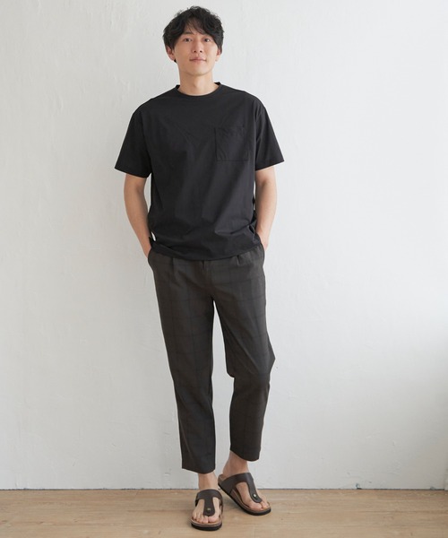 ikka(イッカ)の「GOKU楽AIRポケットTシャツ(Tシャツ/カットソー・メンズ・ネイビー/ベージュ/ブラック/グレー・M/L/XL/S)」の5枚目の写真