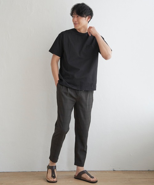 ikka(イッカ)の「GOKU楽AIRポケットTシャツ(Tシャツ/カットソー・メンズ・ネイビー/ベージュ/ブラック/グレー・M/L/XL/S)」の6枚目の写真