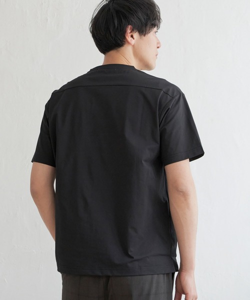ikka(イッカ)の「GOKU楽AIRポケットTシャツ(Tシャツ/カットソー・メンズ・ネイビー/ベージュ/ブラック/グレー・M/L/XL/S)」の13枚目の写真