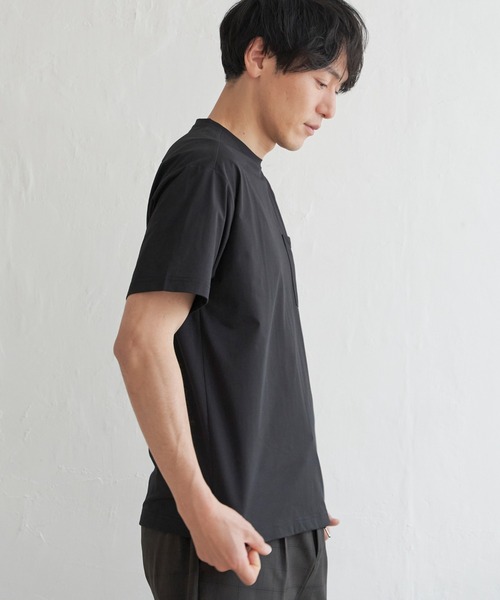 ikka(イッカ)の「GOKU楽AIRポケットTシャツ(Tシャツ/カットソー・メンズ・ネイビー/ベージュ/ブラック/グレー・M/L/XL/S)」の14枚目の写真