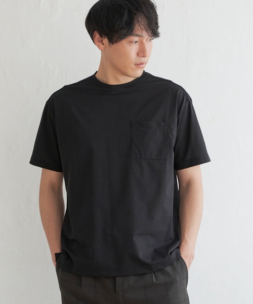 ikka(イッカ)の「GOKU楽AIRポケットTシャツ(Tシャツ/カットソー・メンズ・ネイビー/ベージュ/ブラック/グレー・M/L/XL/S)」の15枚目の写真