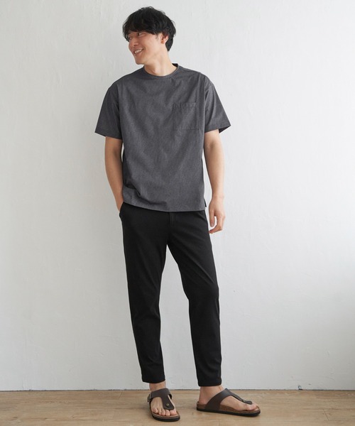 ikka(イッカ)の「GOKU楽AIRポケットTシャツ(Tシャツ/カットソー・メンズ・ネイビー/ベージュ/ブラック/グレー・M/L/XL/S)」の7枚目の写真