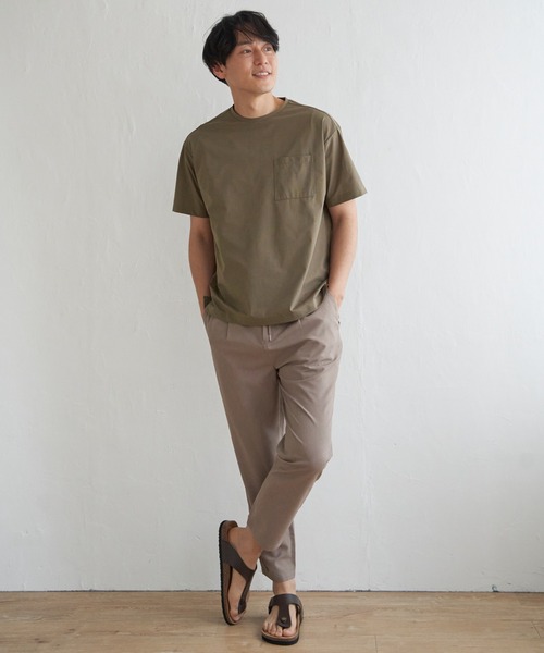 ikka(イッカ)の「GOKU楽AIRポケットTシャツ(Tシャツ/カットソー・メンズ・ネイビー/ベージュ/ブラック/グレー・M/L/XL/S)」の9枚目の写真
