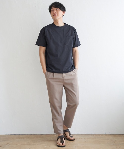 ikka(イッカ)の「GOKU楽AIRポケットTシャツ(Tシャツ/カットソー・メンズ・ネイビー/ベージュ/ブラック/グレー・M/L/XL/S)」の11枚目の写真