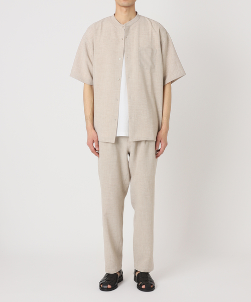 JOURNAL STANDARD relume(ジャーナルスタンダード レリューム)の「TECH CANVAS バンドカラー 半袖シャツ(シャツ/ブラウス・メンズ・ブラック/クリアブルー/アイボリー/オリーブ・LARGE/MEDIUM/SMALL)」の15枚目の写真