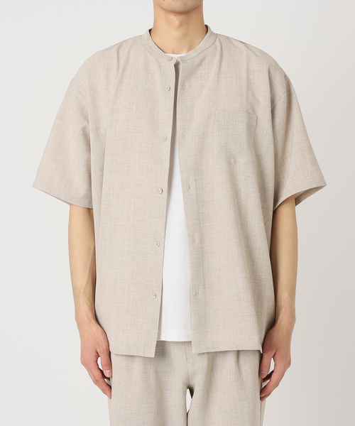 JOURNAL STANDARD relume(ジャーナルスタンダード レリューム)の「TECH CANVAS バンドカラー 半袖シャツ(シャツ/ブラウス・メンズ・ブラック/クリアブルー/アイボリー/オリーブ・LARGE/MEDIUM/SMALL)」の16枚目の写真