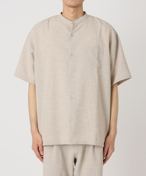 JOURNAL STANDARD relume(ジャーナルスタンダード レリューム)の「TECH CANVAS バンドカラー 半袖シャツ(シャツ/ブラウス・メンズ・ブラック/クリアブルー/アイボリー/オリーブ・LARGE/MEDIUM/SMALL)」の17枚目の写真