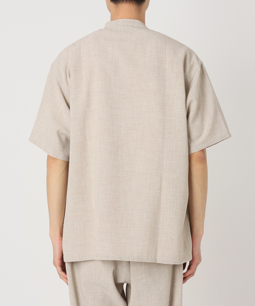 JOURNAL STANDARD relume(ジャーナルスタンダード レリューム)の「TECH CANVAS バンドカラー 半袖シャツ(シャツ/ブラウス・メンズ・ブラック/クリアブルー/アイボリー/オリーブ・LARGE/MEDIUM/SMALL)」の19枚目の写真