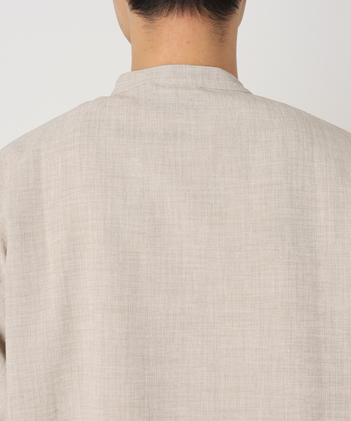 JOURNAL STANDARD relume(ジャーナルスタンダード レリューム)の「TECH CANVAS バンドカラー 半袖シャツ(シャツ/ブラウス・メンズ・ブラック/クリアブルー/アイボリー/オリーブ・LARGE/MEDIUM/SMALL)」の20枚目の写真