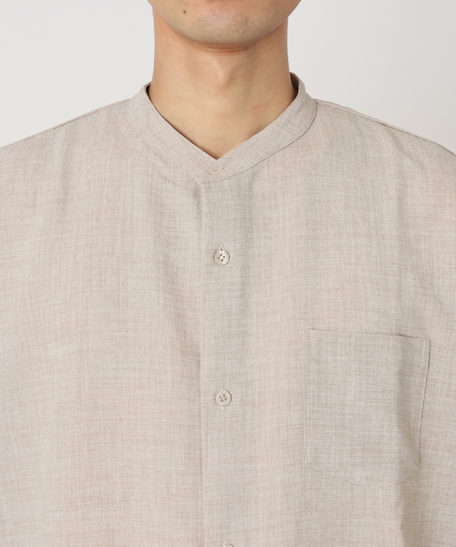 JOURNAL STANDARD relume(ジャーナルスタンダード レリューム)の「TECH CANVAS バンドカラー 半袖シャツ(シャツ/ブラウス・メンズ・ブラック/クリアブルー/アイボリー/オリーブ・LARGE/MEDIUM/SMALL)」の21枚目の写真