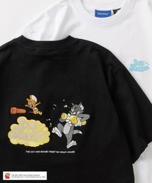 Tom＆Jerry（トムアンドジェリー）の「【TOM＆JERRY/トムとジェリー】キャラクターコミカルイラスト ワンポイント＆バックBIG刺繍デザイン オーバーサイズ半袖Tシャツ/ ビッグシルエット（Tシャツ/カットソー・メンズ）」