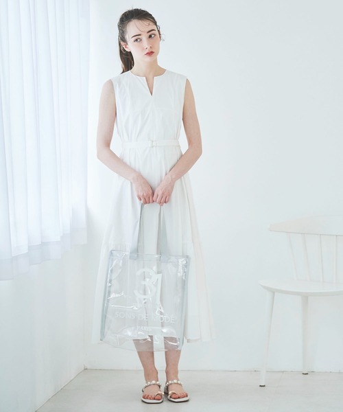 31 Sons de mode(トランテアン ソン ドゥ モード)の「ノースリカラーワンピース(ワンピース・レディース・イエロー/ピンク/ブラック/オフホワイト・36)」の2枚目の写真