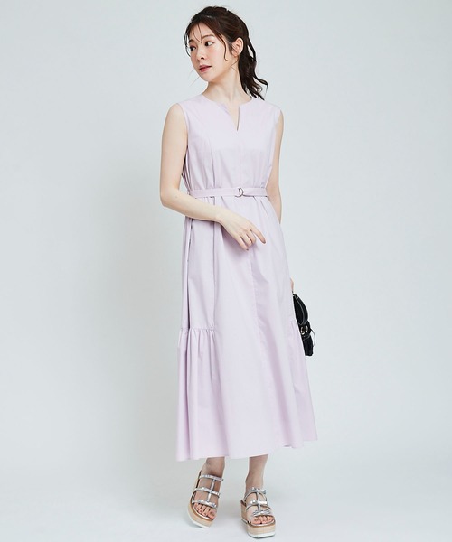 31 Sons de mode(トランテアン ソン ドゥ モード)の「ノースリカラーワンピース(ワンピース・レディース・イエロー/ピンク/ブラック/オフホワイト・36)」の7枚目の写真