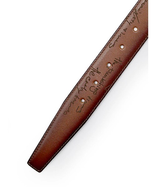 Perfect Suit FActory(パーフェクトスーツファクトリー)の「英字柄レザーベルト ブラック/ベージュ/ブラウン(ブラウン)(ベルト・メンズ・ブラック/ベージュ/ブラウン・FREE)」の11枚目の写真