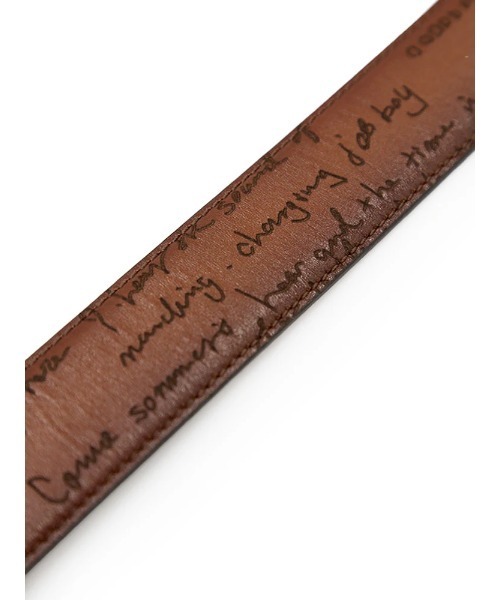Perfect Suit FActory(パーフェクトスーツファクトリー)の「英字柄レザーベルト ブラック/ベージュ/ブラウン(ブラウン)(ベルト・メンズ・ブラック/ベージュ/ブラウン・FREE)」の9枚目の写真