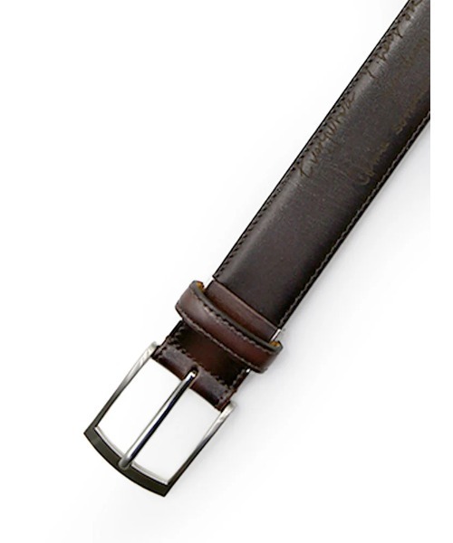 Perfect Suit FActory(パーフェクトスーツファクトリー)の「英字柄レザーベルト ブラック/ベージュ/ブラウン(ブラウン)(ベルト・メンズ・ブラック/ベージュ/ブラウン・FREE)」の5枚目の写真