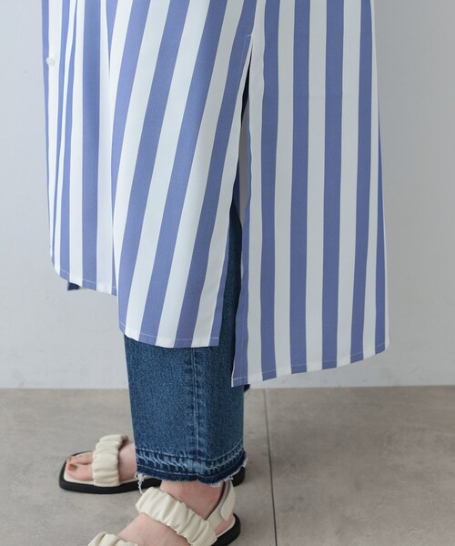 GALLEST(ギャレスト)の「◆ワイドストライプシャツワンピース(ワンピース・レディース・ブルー系その他4/イエロー系その他4/ライトグレー系2・38)」の10枚目の写真