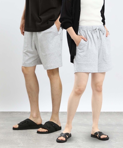 GLOBAL WORK Smile Seed Store(グローバルワーク スマイルシードストア)の「サマースウェットショートパンツ/100666(スウェットパンツ・メンズ・杢グレー/ブラック・LARGE/MEDIUM/SMALL/X-LARGE)」の2枚目の写真