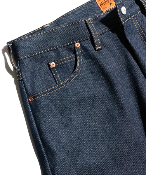 BACK STRAP 5POCKET PANT RIGID 原色後調節帶五口袋丹寧長褲