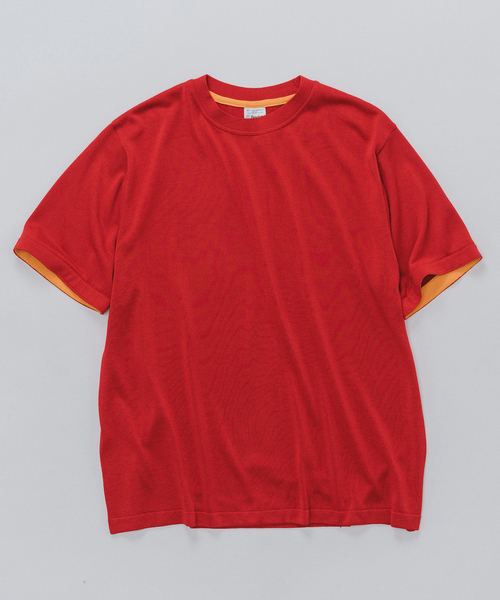 Yonetomi(ヨネトミ)の「米富繊維 Yonetomi 別注 シルク ニット Tシャツ(Tシャツ/カットソー・メンズ・ブラック/チャコールグレー/ウッド/レッド/コバルトブルー・3/4)」の5枚目の写真