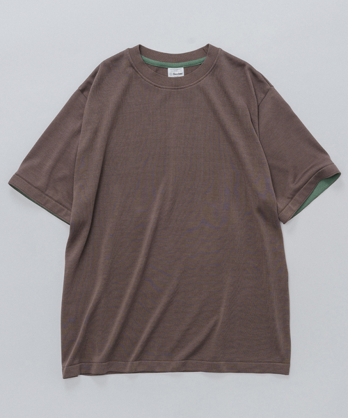 Yonetomi(ヨネトミ)の「米富繊維 Yonetomi 別注 シルク ニット Tシャツ(Tシャツ/カットソー・メンズ・ブラック/チャコールグレー/ウッド/レッド/コバルトブルー・3/4)」の3枚目の写真