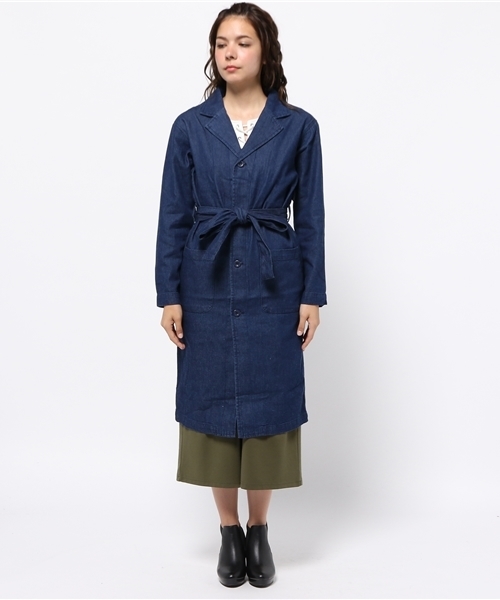 WEGO（ウィゴー）の「WEGO/ガウンチェスターコート（チェスターコート・レディース・インディゴブルー/ブラック系その他・FREE）」の7枚目の写真